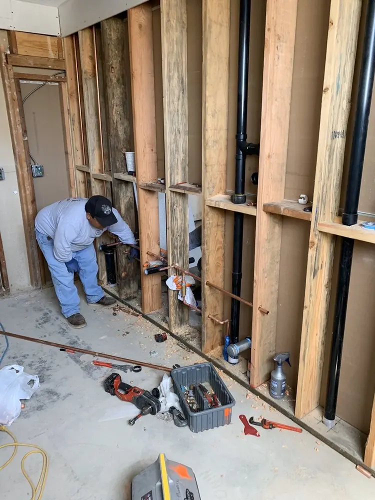 Commercial rough-in plumbing for Gas Line Repair in Jackson